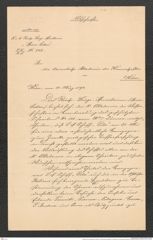 Nachlass Franz Steindachner, Abschrift von Maximilian Daublebsky von Sterneck an die Kaiserliche Akademie der Wissenschaften (24.03.1894), Inv.Nr. 4.10, Seite 1